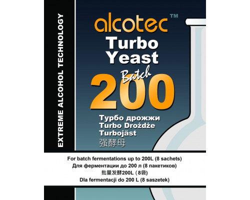 Дрожжи спиртовые Alcotec Turbo Yeast 200 Batch, 86 гр.