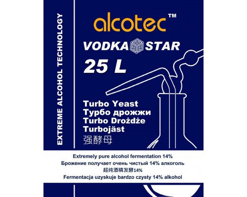Дрожжи спиртовые Alcotec Turbo Yeast Vodka Star, 66 гр.